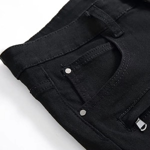 Oem-Short chic en denim déchiré pour homme, style urbain, décontracté, moyen, extensible, pour l'été - Product Image 3