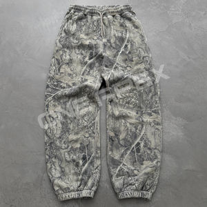 Survêtement de haute qualité avec impression personnalisée, polyester/coton, tissu éponge français, ourlet brut, coupe et couture surdimensionnées, sweat-shirt et pantalon de survêtement - Product Image 4