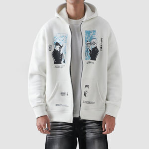 Custom Streetwear 100% Cotton <b>Hoodie</b> High Quality <b>Jujutsu</b> <b>Kaisen</b> Zipper Unisex <b>Hoodie</b> <b>Hoodie</b> Oversized Cropped Pullover <b>Hoodie</b> - Product Image 1