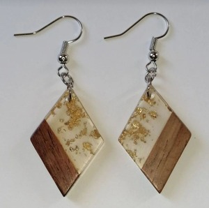 Ensemble collier et boucles d'oreilles pendantes en résine faits à la main pour femmes, accessoires de mode, boucles d'oreilles en résine, moule pour boucles d'oreilles en résine - Product Image 1