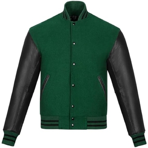 Vente en gros de vestes d'université de baseball pour hommes grande taille veste d'université brodée de logo personnalisé pour homme - Product Image 1
