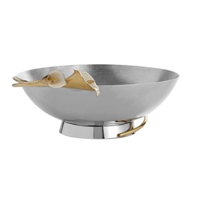 Ensemble de 3 bols de service pour hôtel et restaurant, gravés à la main, décoratifs, pour le stockage des aliments, nickelés, faits à la main, pour fruits - Product Image 4