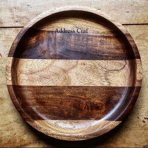 Plateau de service en bois élégant à la mode vente directe d'usine décor à la maison plateau décor de Table plateau en résine en bois Logo personnalisé plat de service en bois - Product Image 2