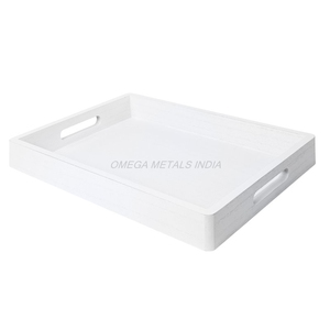 Manufacturer of Wooden <b>Tray</b> Set in Deep <b>Black</b> Color with Rectangular Shape and Sleek Design Perfect for <b>Serving</b> and Displaying - Product Image 4