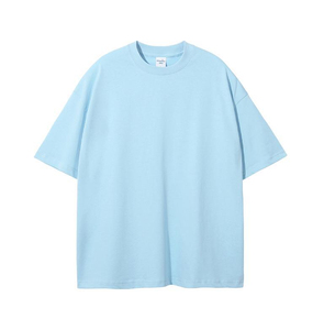 T-shirt en tissu tricoté de qualité supérieure en coton doux long surdimensionné et uni - Product Image 4