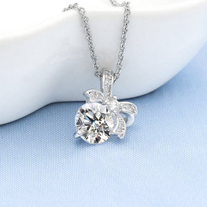 NNZYA112-J高級弓鎖骨ビーズチェーンセットボール形状シルバーメッキステンレススチールショートネックレス女性パーティー用 - Product Image 2