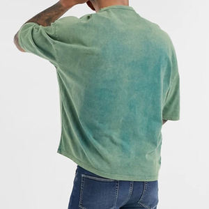 T-shirts pour hommes à manches courtes et longues, blancs, impression personnalisée, tissu satiné 100% coton, séchage rapide, respirant, écologique - Product Image 2