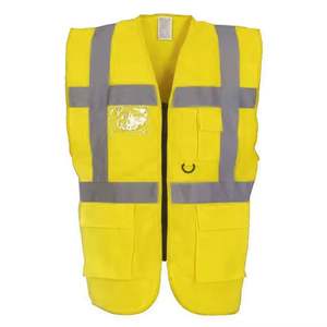 Chaleco de Seguridad Unisex de Alta Visibilidad para Invierno, Informal, de Secado Rápido, Transpirable, de Lona, Multifuncional, con Cremallera y Reflectante - Product Image 5