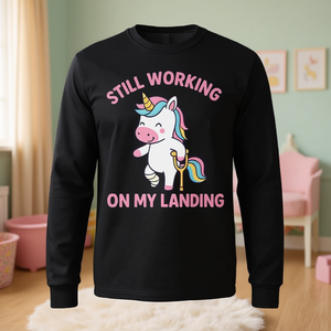 Maglietta a maniche lunghe con unicorno simpatico - Ancora in convalescenza per la mia infortunio alla gamba - Prodotto promozionale - Product Image 3