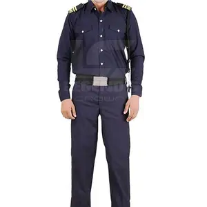 2023 Low MOQ Full Sleeve Button Uniform Security Shirt in new style Security Guard Uniform with Labels