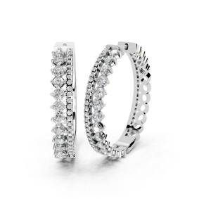 ต่างหูเพชรคลาสสิก AIER-078 สำหรับผู้หญิง ทำจากแพลตตินัม ทองเหลือง หรือทองคำขาว และทองคำชมพู - Product Image 5