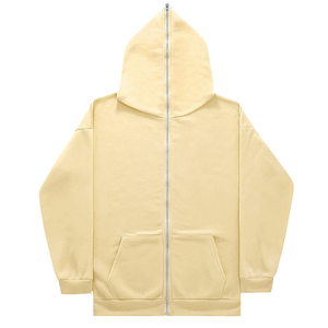 Venta al por mayor de encargo completo 3D Puff impresión Casual Raw Hem Sudadera con capucha bordado Logo Cut Edge Sudadera con capucha - Product Image 3