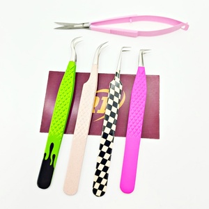 Pince à épiler d'extension de cils en acier inoxydable écologique de haute qualité en métal durable pour les techniques de volume de cils naturels - Product Image 3