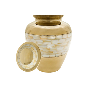 โกศโลหะแบบกำหนดขนาดและรูปทรงได้ เป็นมิตรกับสิ่งแวดล้อม ทนทาน สำหรับผู้ใหญ่ ขนาด 200/220 คิวบิกอินช์ สำหรับใส่เถ้ากระดูกหลังเผาศพ งานศพ อุปกรณ์งานศพแบบอินเดีย - Product Image 1