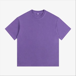 Camiseta extragrande Unisex personalizada 100% algodón transpirable aspecto lavado estilo envejecido sólido Primavera/Verano Casual tejido Unisex - Product Image 1