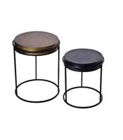 Table Basse Modulable en Métal de Qualité Supérieure, Anti-Rouille, Étanche, avec Rangement, Écologique, pour Intérieur et Extérieur, Salon