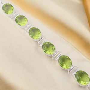 Peridot Gemstone Bracelet 925 <b>Sterling</b> <b>Silver</b> Handmade Bracelet August Birthstone Jewelry Gift For Women - Product Image 6