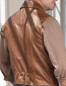 2026 Hot Selling Custom Design <b>Men's</b> Professional Winter Motorcycle <b>Vest</b> for Style Genuine Leather Hooded Sheep Fur <b>Black</b> - Product Image 5