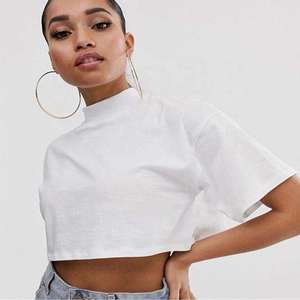 Camiseta blanca de alta calidad para mujer, talla de EE. UU., cuello alto corto, transpirable, logotipo gráfico personalizado, diseño de tortuga de lujo informal - Product Image 1