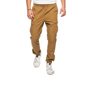 Fashionable Men's Cargo Long Pants Skinny Outdoor Hip-hop Side Pockets Slim Fit Cargo Pant For Men Supplier From Bangladesh