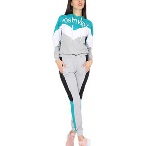 Nuevo OEM personalizado de invierno con capucha sólido Casual 2 piezas conjunto de chándales en blanco para las mujeres con estilo de longitud completa chándal - Product Image 1