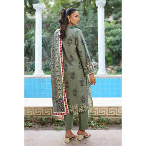 Conjunto de traje Khaddar estampado de 3 piezas para mujer SD-52224 - Product Image 6