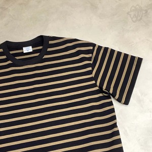 Camiseta transpirable de gran tamaño con hombros caídos de alta calidad, camiseta con patrón de rayas de cuello redondo para hombres - Product Image 3