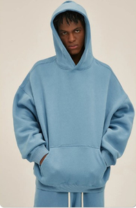 Sweat à capuche surdimensionné en polyester 100% coton personnalisé pour hommes, poche unie, teint en 3D pour impression bouffante, coupe ample pour l'automne - Product Image 6