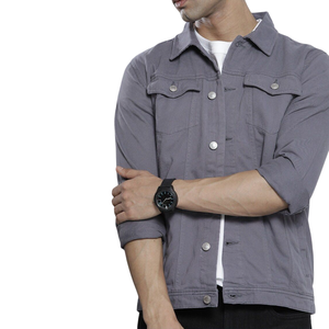 Chaquetas de hombre de lona transpirable de último diseño con logotipo personalizado y tamaño regular de color para ropa informal al por mayor y estilo moderno - Product Image 1