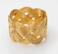 Gold Color Table Decoration Wedding Napkin Ring Simple Designing Style Round Shape Golden Napkin Serviette Ring at Lowest Price - Product Image 3