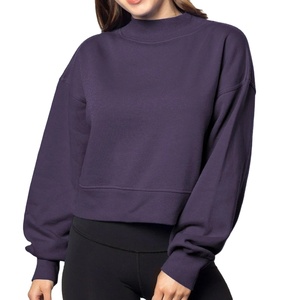 Women Casual <b>Mock</b> <b>Neck</b> Sweatshirt Trendy Pullover <b>Top</b> - Product Image 1