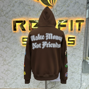 Fabricante alto Crea tu propia idea Diseño Invierno Impreso Cremallera Sudadera con capucha Hecho en fábrica Precio barato 100% Sudaderas con capucha de algodón Hombres - Product Image 2