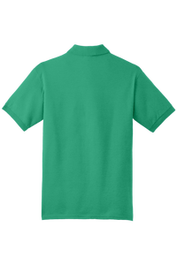 เสื้อยืดโปโลผู้ชายน้ำหนักมาก220-280gsm โลโก้ได้ตามต้องการเสื้อยืดกอล์ฟปักลายเสื้อลำลองแบบถักสีพื้น - Product Image 3