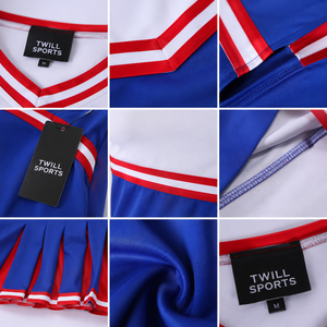 Uniformes de cheerleading personnalisés avec logo, confortables, sans manches, imprimés, 100% polyester, uniformes de cheerleading pour femmes, uniformes de cheerleading pour filles d'école - Product Image 3