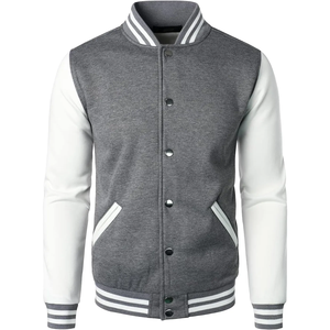 OEM Custom Men's College Letterman Varsity <b>Jacket</b> Red <b>Leather</b> Sleeve Wool High Quality Chenille Patches Men's <b>Jackets</b> - Product Image 2