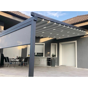 Systèmes de toit rétractables, auvent motorisé moderne, pergola de toit rétractable extérieure avec bande lumineuse LED - Product Image 6