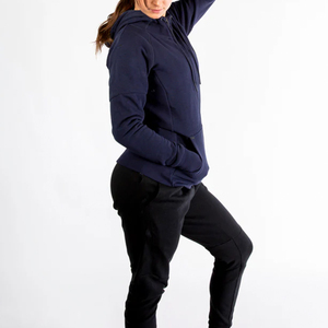 Custom Printed <b>Women's</b> Full Zipper Cotton <b>Fleece</b> Streetwear Hoodie-Regular Fit Soft Warm Front Quick Dry Breathable High Quality - Product Image 3