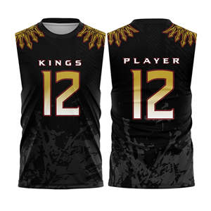 Personnalisable Comfort-Fit Premium Élégant Équipe 7v7 Football Jersey Slim Fit Compression Multi Extensible Sublimation Respirant - Product Image 4