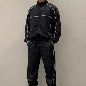 Conjunto Deportivo de Dos Piezas para Hombre y Mujer, Chaqueta Cortavientos Ligera de Nailon con Cierre y Pantalones para Correr, Ropa Deportiva Personalizada 2026 - Product Image 1