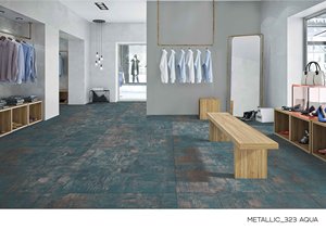 Azulejos de cerámica esmaltada Interior Exterior de 600x1200mm de diseño moderno, porcelana impermeable con superficie ácida metálica a la venta - Product Image 6
