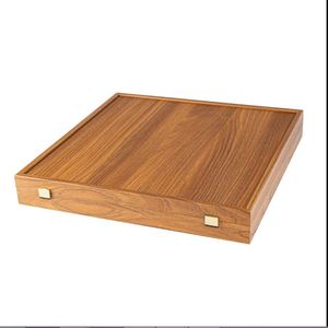 Jeu d'échecs de voyage luxueux avec boîte, pièces d'échecs portables en bois et en métal, jeu d'intérieur pour unisexe, plateau en bois et en métal de luxe - Product Image 6
