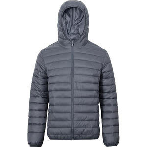Veste d'hiver à bulles d'air pour hommes avec logo personnalisé Veste utilitaire d'extérieur en nylon épais et chaud à capuche détachable - Product Image 1
