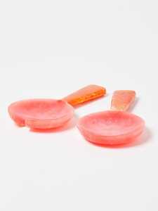 Ensemble de service à salade en résine à motif de marbre coloré artisanal, manche incurvé, cuillère de buffet, fourchette, vaisselle de cuisine, ustensiles de service pour table à manger - Product Image 6