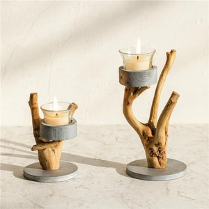Porte-bougie en bois de style arbre pour la décoration de la maison, l'affichage dans le salon, la chambre à coucher, sur la table et comme cadeau parfait, accent provenant d'Inde - Product Image 2