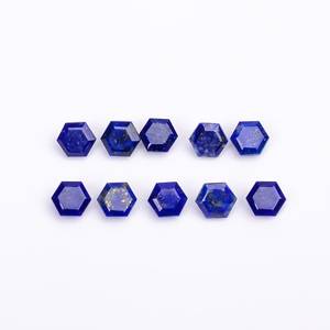 Top qualité 100% naturel Lapis Lazuli forme hexagonale véritables pierres précieuses en vrac pour la fabrication de bijoux à des prix réduits OEM - Product Image 2
