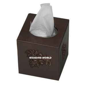 Boîte à mouchoirs en forme de rectangle vaisselle faite à la main porte-mouchoirs de haute qualité vente chaude articles de salle de bain boîte à mouchoirs galvanisée - Product Image 6