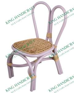 La silla ligera de ratán natural para niños con respaldo para uso en interiores y exteriores agrega encanto a la sala de estar - Product Image 5