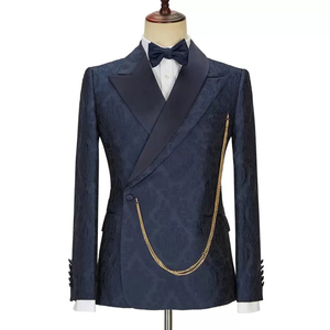 Costumes italiens deux pièces de haute qualité pour hommes <span class=keywords><strong>tenue</strong></span> d'affaires de marié de mariage exquise revers à un bouton respirant sur mesure - Product Image 1