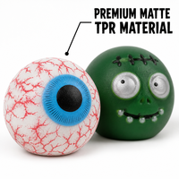 Halloween Funky Frights Squish-O-Ween : Ensemble de compte à rebours avec jouet à presser anti-stress en TPR, boîte mystère, à partir de 14 ans