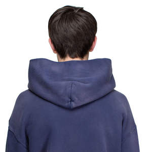 Pull à capuche thermique d'hiver brodé à l'acide vintage pour hommes de haute qualité 100% coton surdimensionné personnalisé avec motif solide - Product Image 5